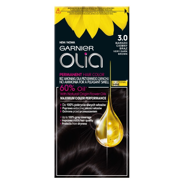 Olia Barva Na Vlasy 3.0, Velmi Tmavá Hnědá