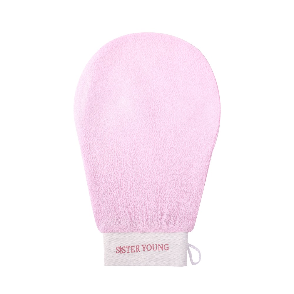 Nova Exfoliating Glove Exfoliační Tělový Peeling Ružová Rukavice