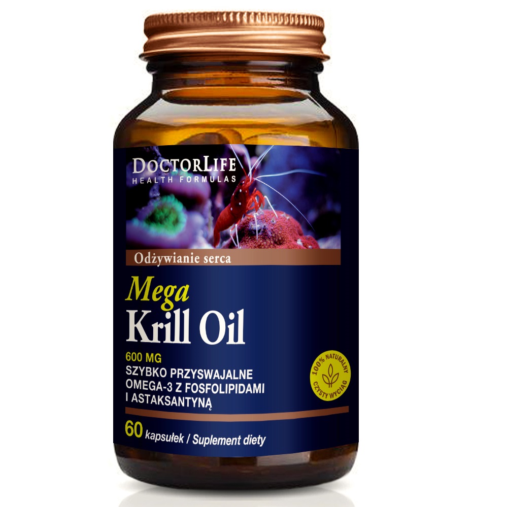 Mega Krill Oil Omega 3 EPA & DHA Krill Oil Doplněk Stravy 60 Kapslí