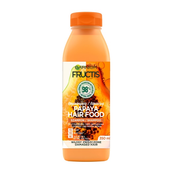 Fructis Papaya Hair Food Regeneračný šAmpón Na Poškodené Vlasy 350 Ml