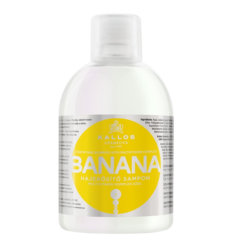 KJMN Banana Fortifying Shampoo Posilující šAmpon Na Vlasy S Multivitaminovým Komplexem