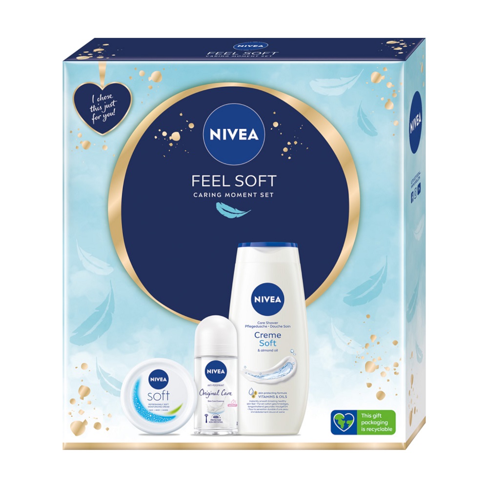 Feel Soft Antiperspirant Roll-on + Intenzivní Hydratační Krém + Sprchový Gel