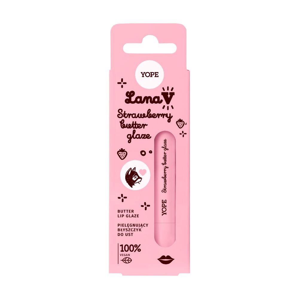 Lana V Strawberry Butter Lip Glaze Lana V Lip Glaze – Pečující Lesk Na Rty Strawberry Butter