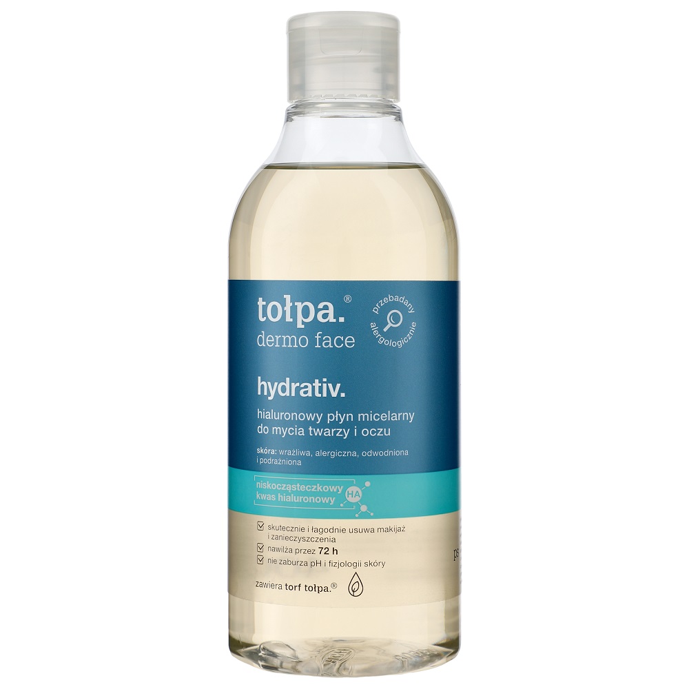 Tolpa, Dermo Face Hydrativ Hyalurónová Micelárna Voda Na Tvár A Oči 400 Ml