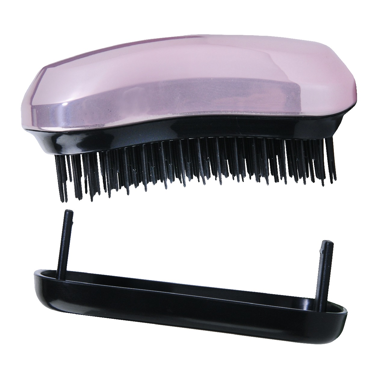 Kompaktná Kefa Na Vlasy Brush & Go S Uzáverom Metallic Pink
