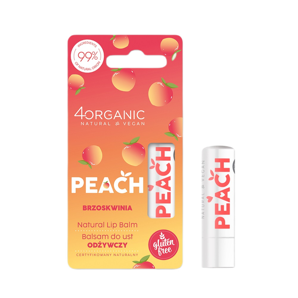 Natural Nourishing Lip Balm Přírodní Vyživující Balzám Na Rty Peach