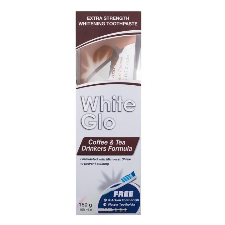 Coffee & Tea Drinkers Formula Bieliaca Zubná Pasta Pre Pravidelných Konzumentov Kávy A čAju 100 Ml + Kefka