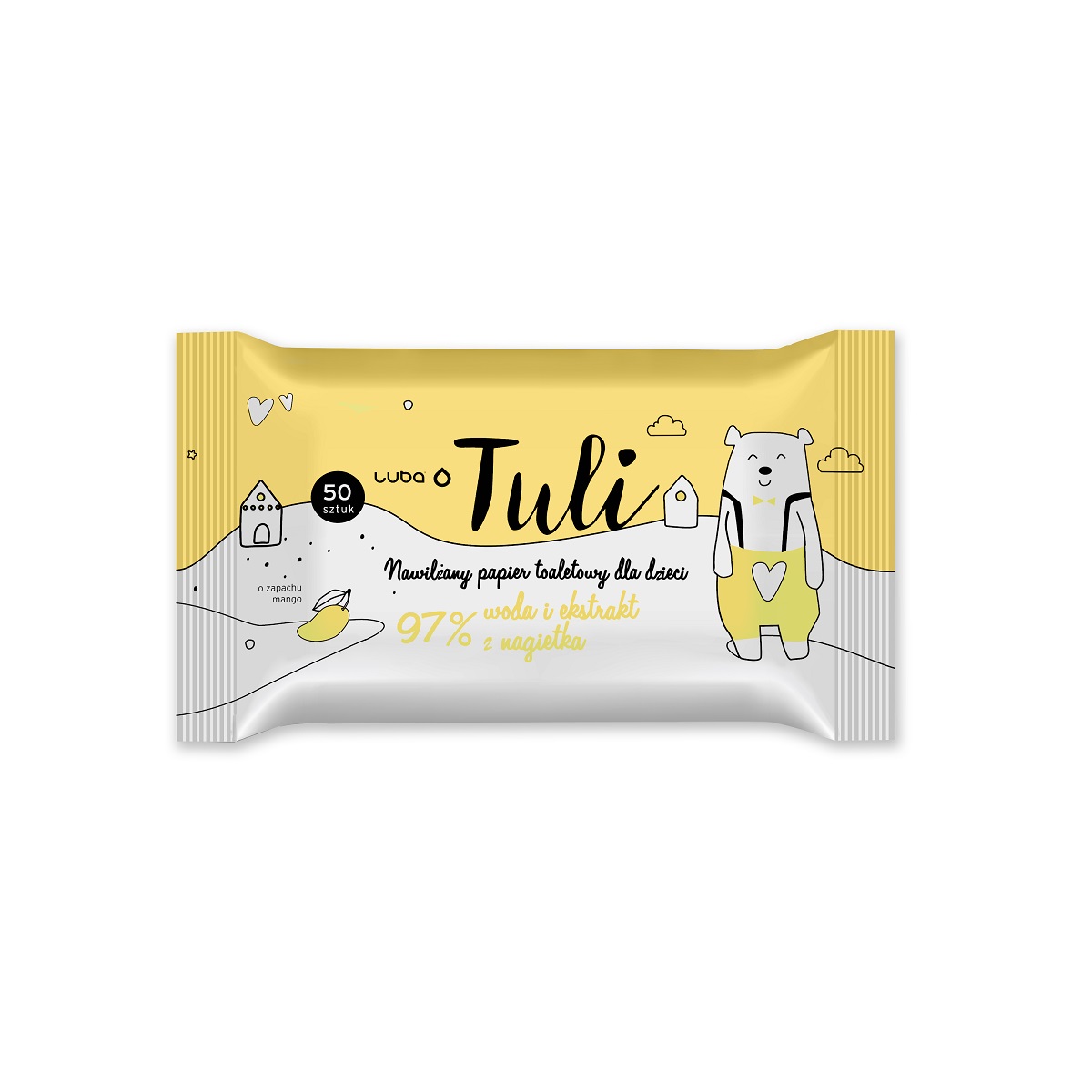 Tuli Vlhčený Dětský Toaletní Papír Mango