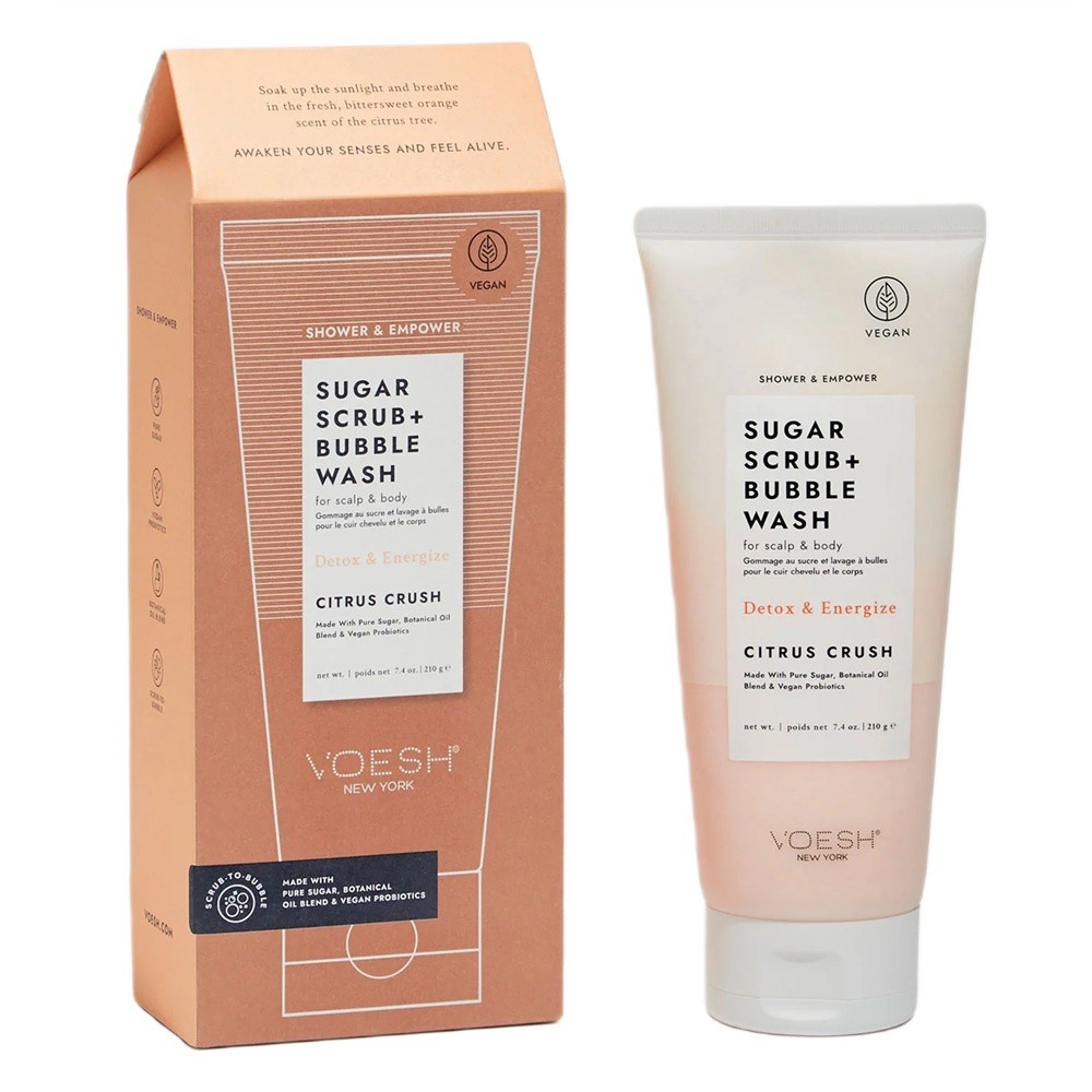 Sugar Scrub + Bubble Wash Citrus Crush Cukrový Peeling Na Telo A Pokožku Hlavy 210g