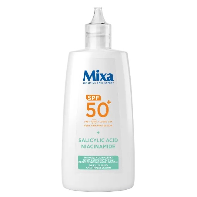 Kwas Salicylowy + Niacynamid Matující Ultralehký Ochranný Krém SPF50 Proti Nedokonalostem