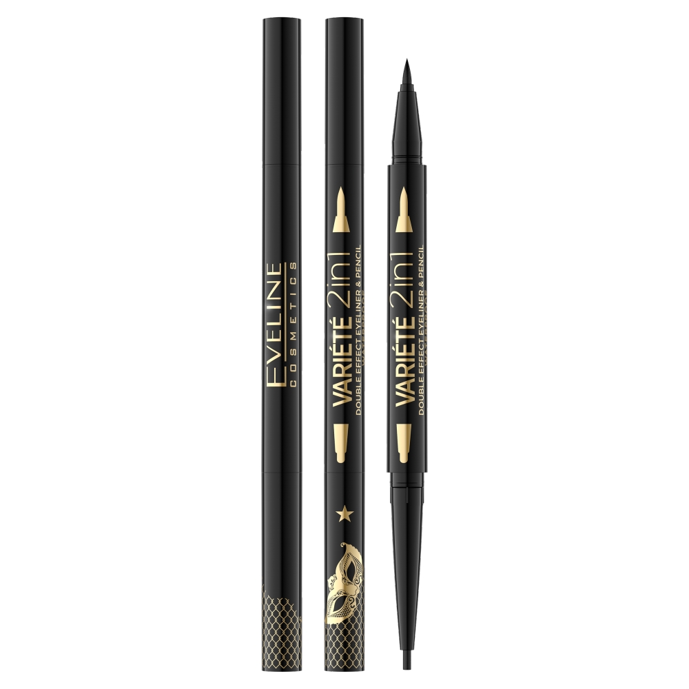 Variete 2in1 Double Effect Variete Tužka Na Oči A Oční Linky 2 V 1 Ultra Black