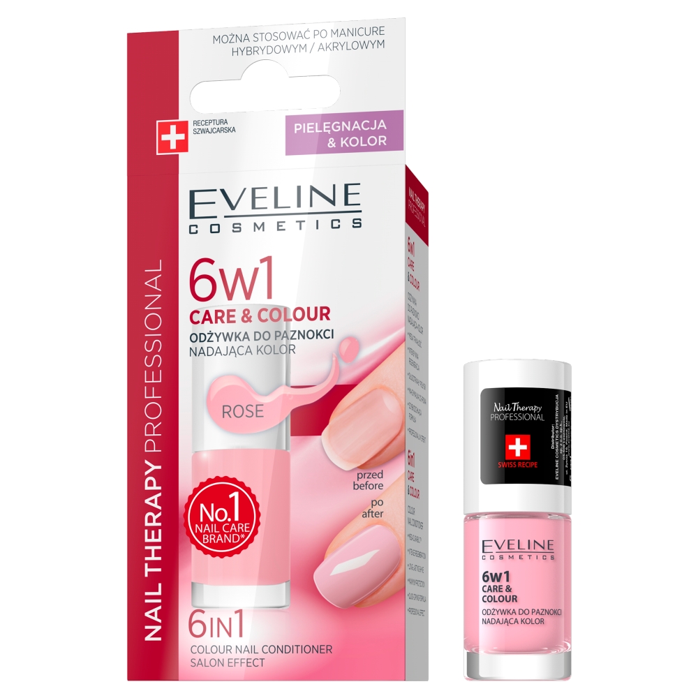 EVELINE_Nail Therapy Care&Colour 6v1 Kondicionér Na Nehty Rose