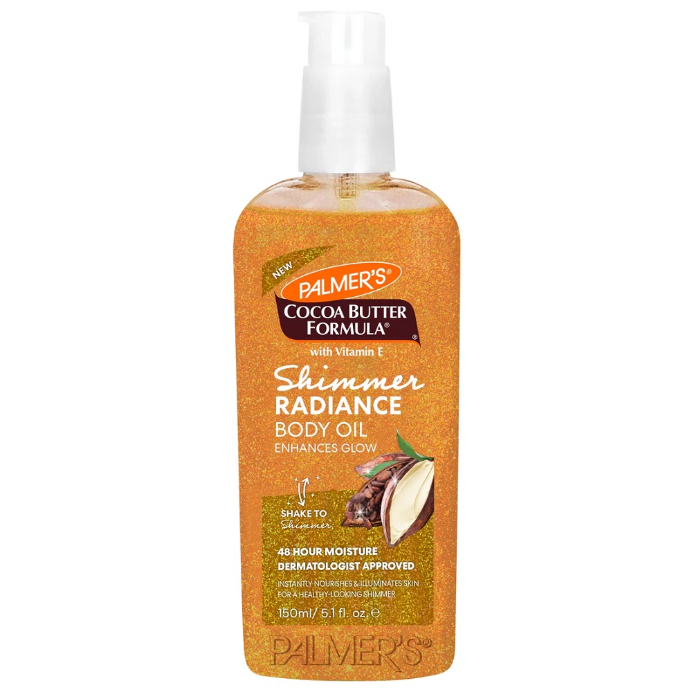 Cocoa Butter Formula Shimmer Shimmer Radiance Body Oil – Rozjasňující Tělový Olej S Třpytkami