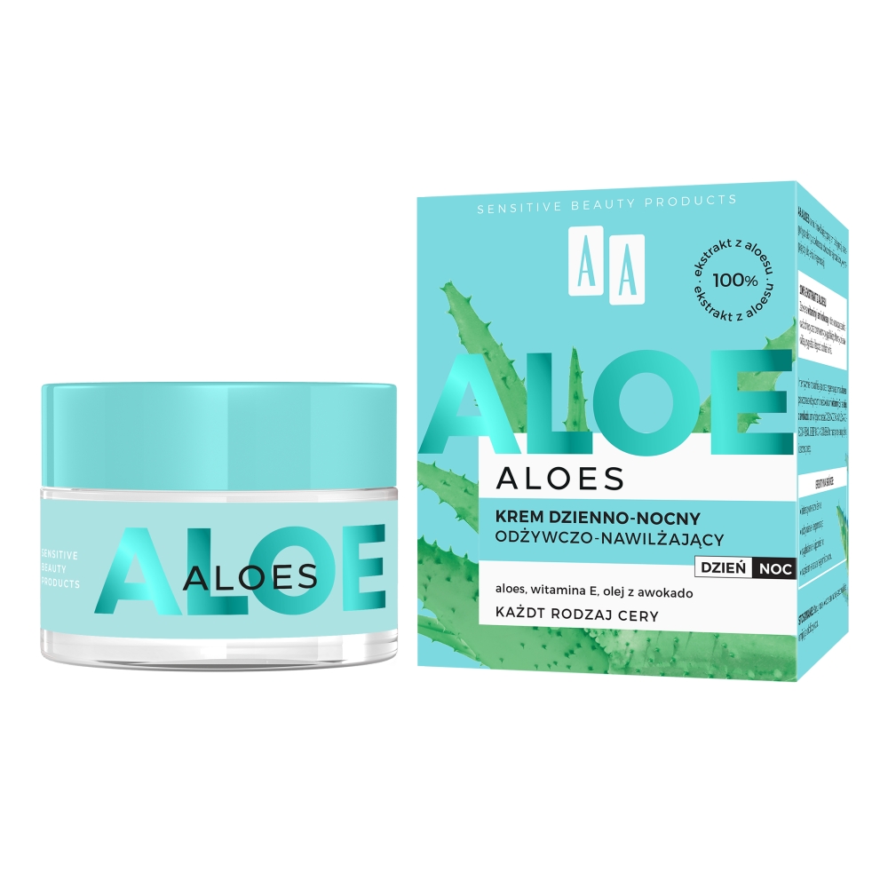 Aloe 100% Výtažek Z Aloe Vera Vyživující A Hydratační Denní A Noční Krém 50 ml