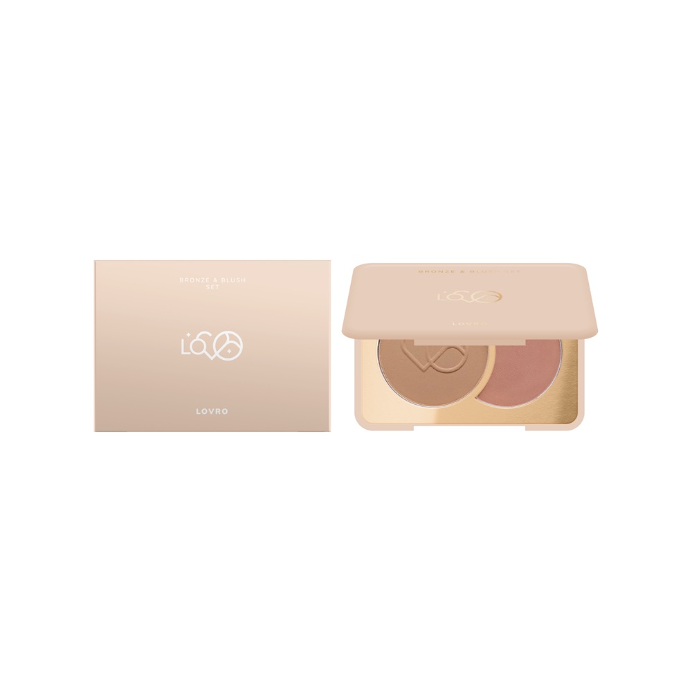 Bronze & Blush Set Lisovaný Bronzer A Rtěnka Pro Konturování Obličeje