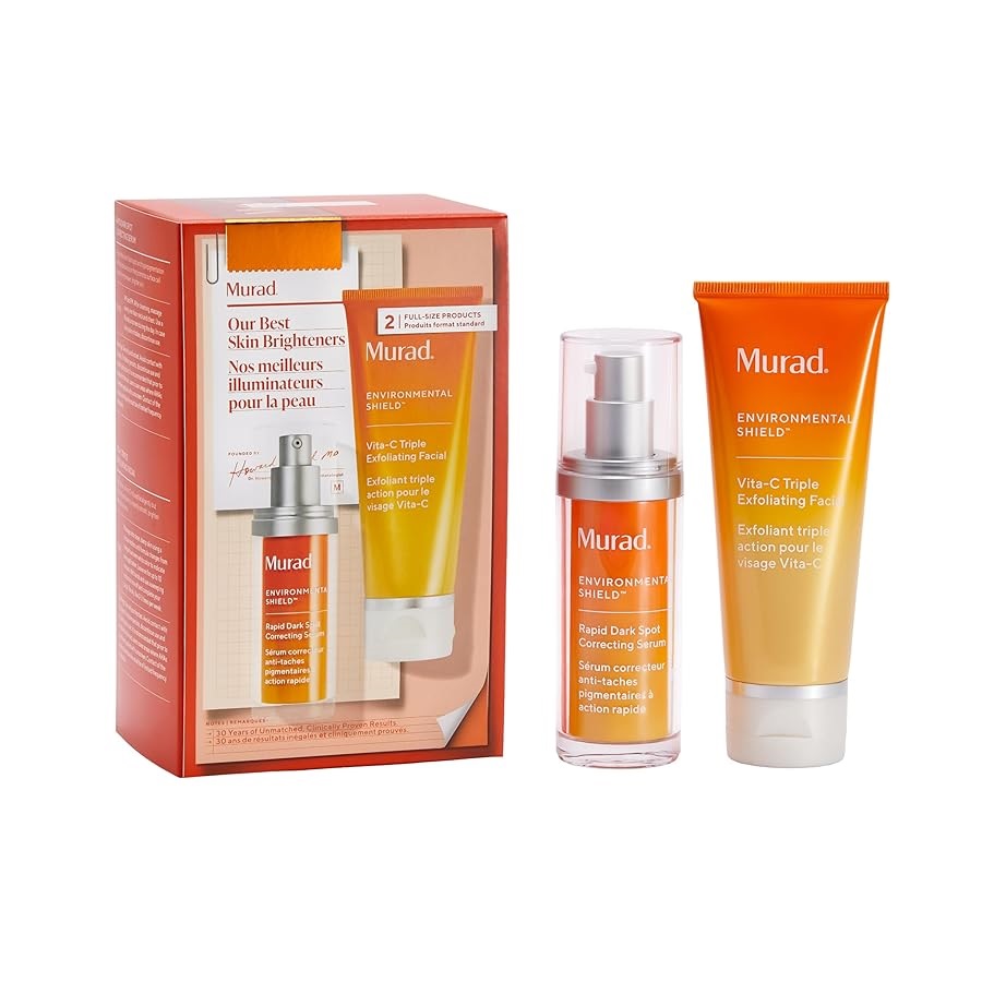 Our Best Skin Brighteners Sada Sér Na Redukci Pigmentových Skvrn + Pleťový Peeling