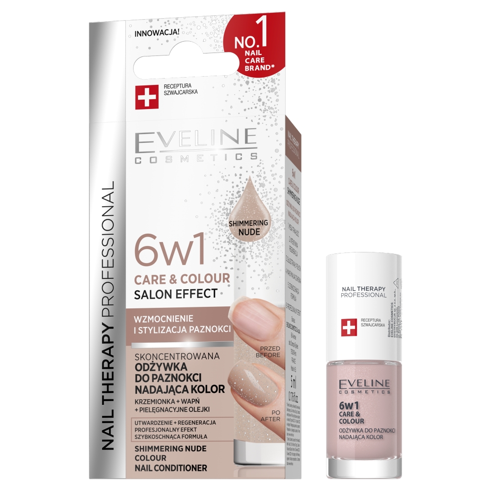 Nail Therapy Professional 6w1 Care & Colour Koncentrovaný Kondicionér Na Nehty Shimmering Nude