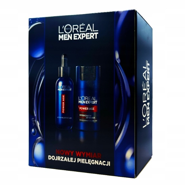 Zestawy Dla Mężczyzn Hydratační Sada Men Expert Power Age Revitalizing + Sérum S Kyselinou Hyaluronovou