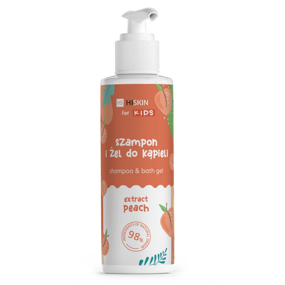 Kids Shampoo & Bath Gel Detský šAmpón A Sprchový Gél Peach 280 Ml