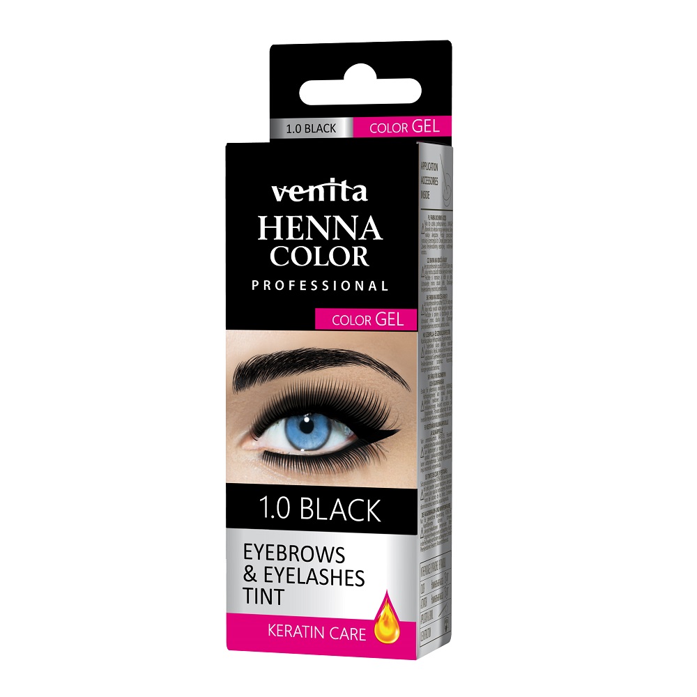Henna Color Gel Gelová Barva Na Obočí A řAsy 1.0 Black 30 g
