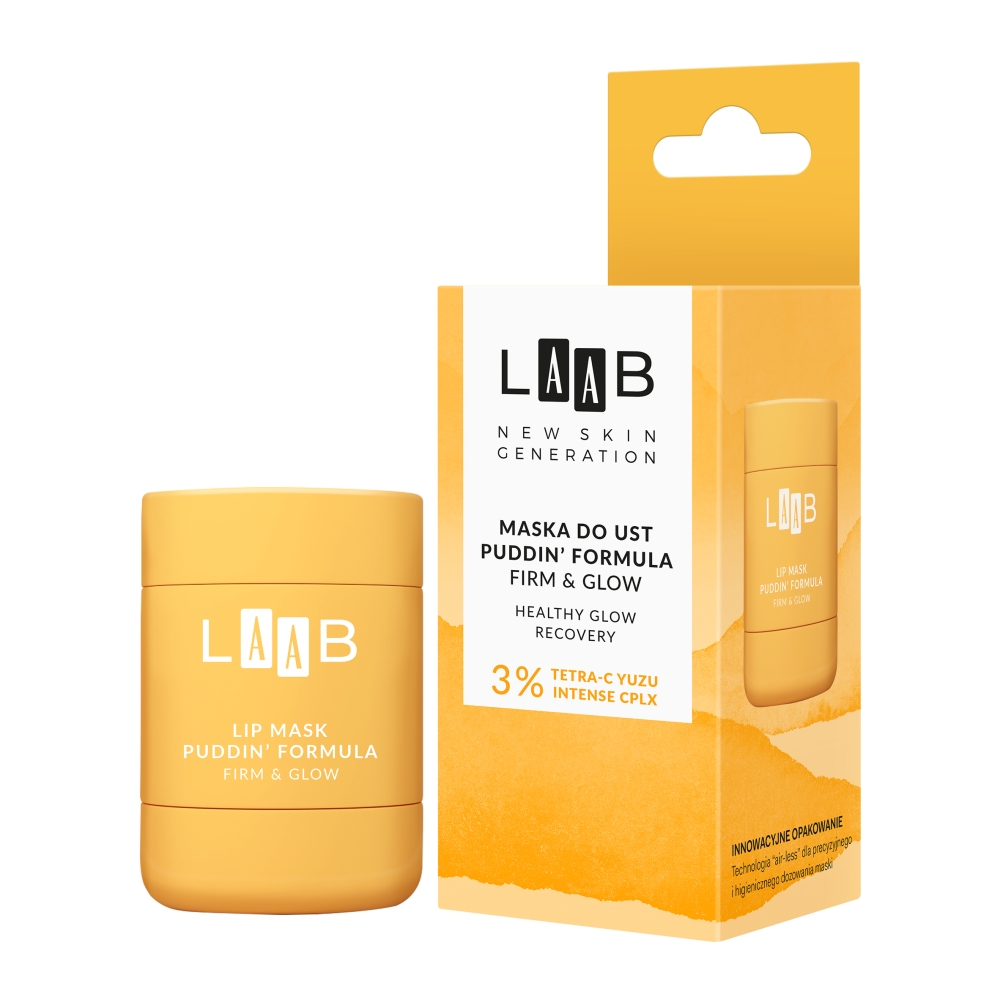 LAAB Tetra-C Yuzu Maska Na Rty S Pudinkovou Formulí Firm & Glow