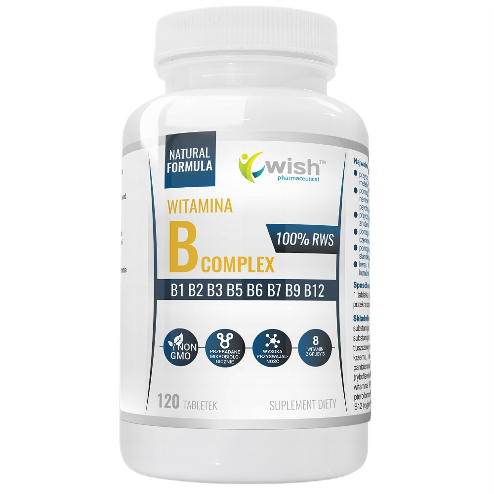 Witamina B Complex 8 Vitamínů Skupiny B Doplněk Stravy 120 Tablet