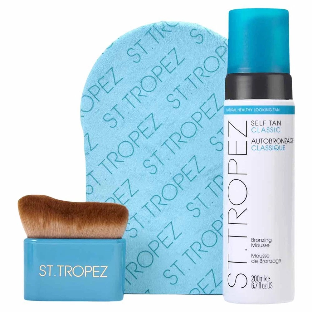 Ultimate Tan Body Essentials Kit Sada Bronzing Mousse Samoopalovací Pěna + Aplikátor Na Samoopalovací Přípravek + šTěteček