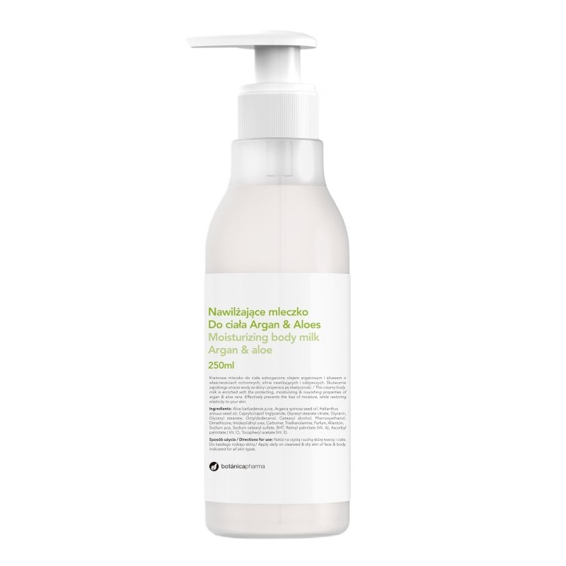 Hydratační Tělové Mléko Argan A Aloe Vera