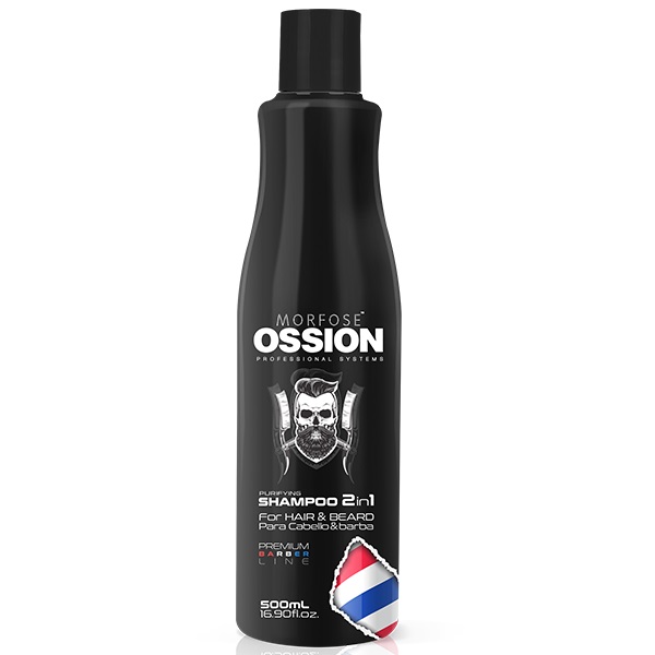 Ossion Premium Barber Purifying Shampoo 2v1 šAmpon Na Vlasy A Vousy