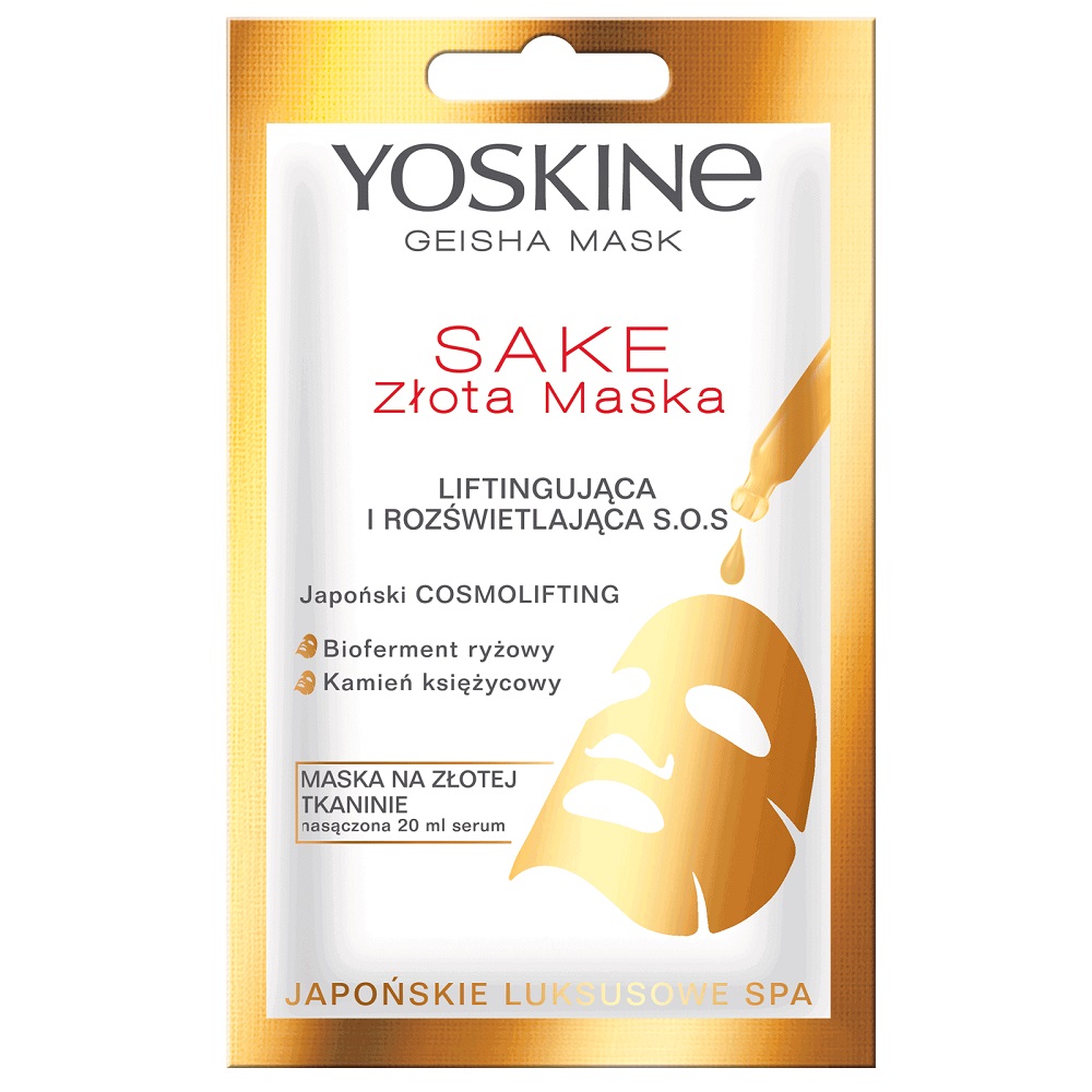 _Sake Zlatá Liftingová A Rozjasňující Maska S.O.S Rice Bioferment & Moonstone