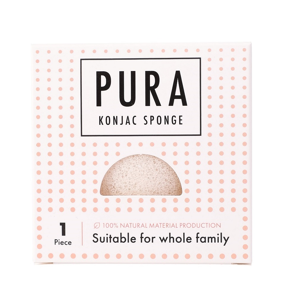 Pura Konjac Sponge Bílá Houba Na Mytí Obličeje